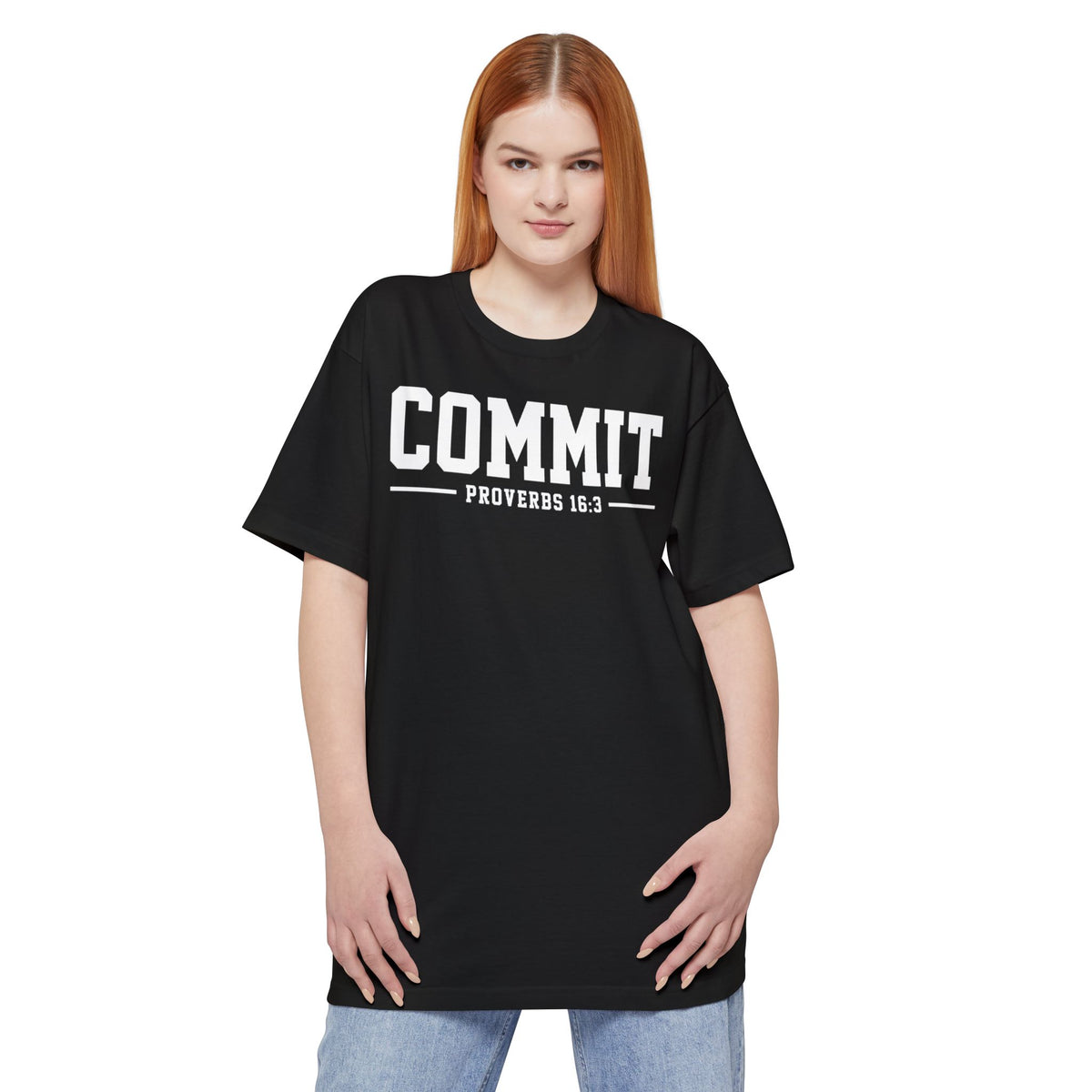 Tall body "Commit" Proverbs 16:3  (100% cotton)