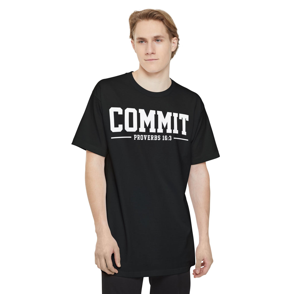 Tall body "Commit" Proverbs 16:3  (100% cotton)