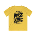 YOUTH "PRESS ON" Philippians 3:13–14 Tshirt (Gildan 64000y)