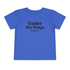 Toddler "Under His Wings" Psalm 91:4 Tee — Faith-Based Kids Shirt (Bella Canvas)