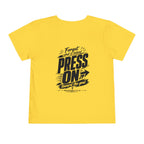 Toddler "PRESS ON" Philippians 3:13–14 Tee — Faith-Based Kids Shirt