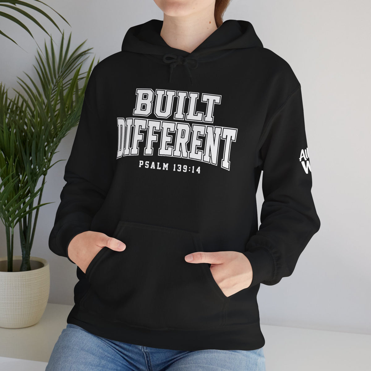 Hoodie — "Built Different" Psalm 139:14 Pullover