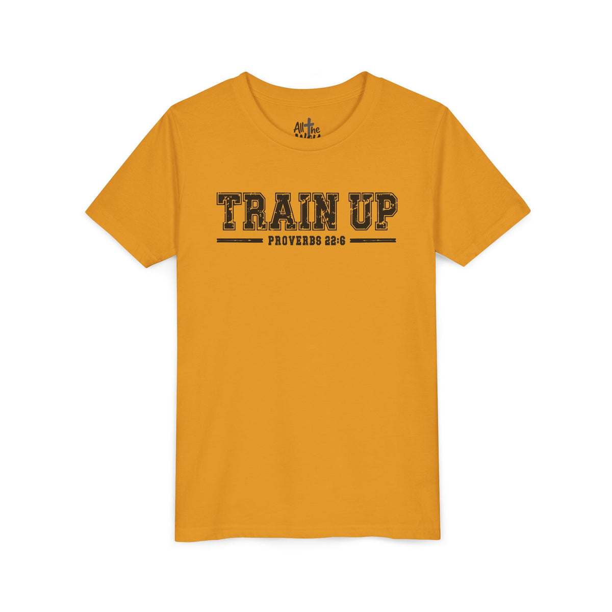 Youth Tee — "Train Up" Proverbs 22:6 Faith T‑Shirt (Bella Canva 3001Y)