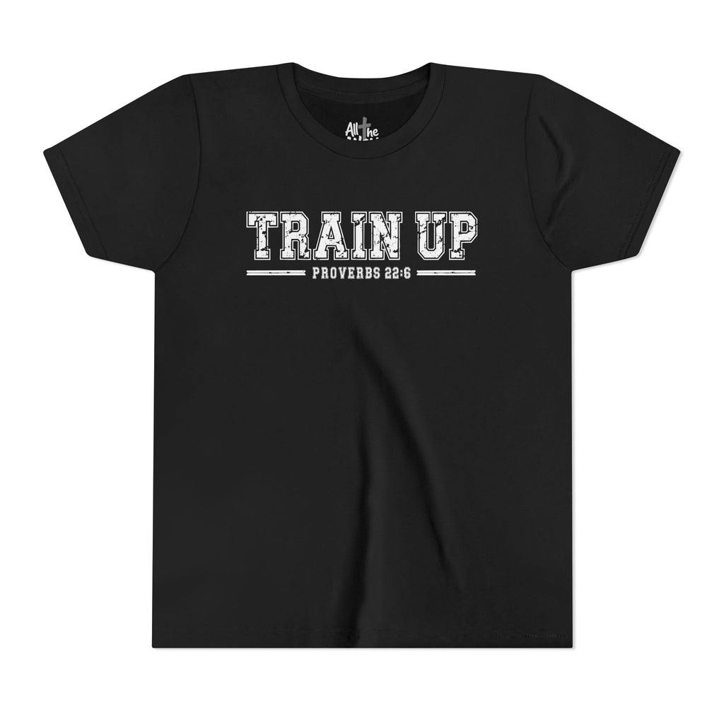 Youth Tee — "Train Up" Proverbs 22:6 Faith T‑Shirt (Bella Canva 3001Y)
