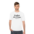 Moisture Wicking Tee "Under his Wings" Psalm 91:4 (Sport tek)