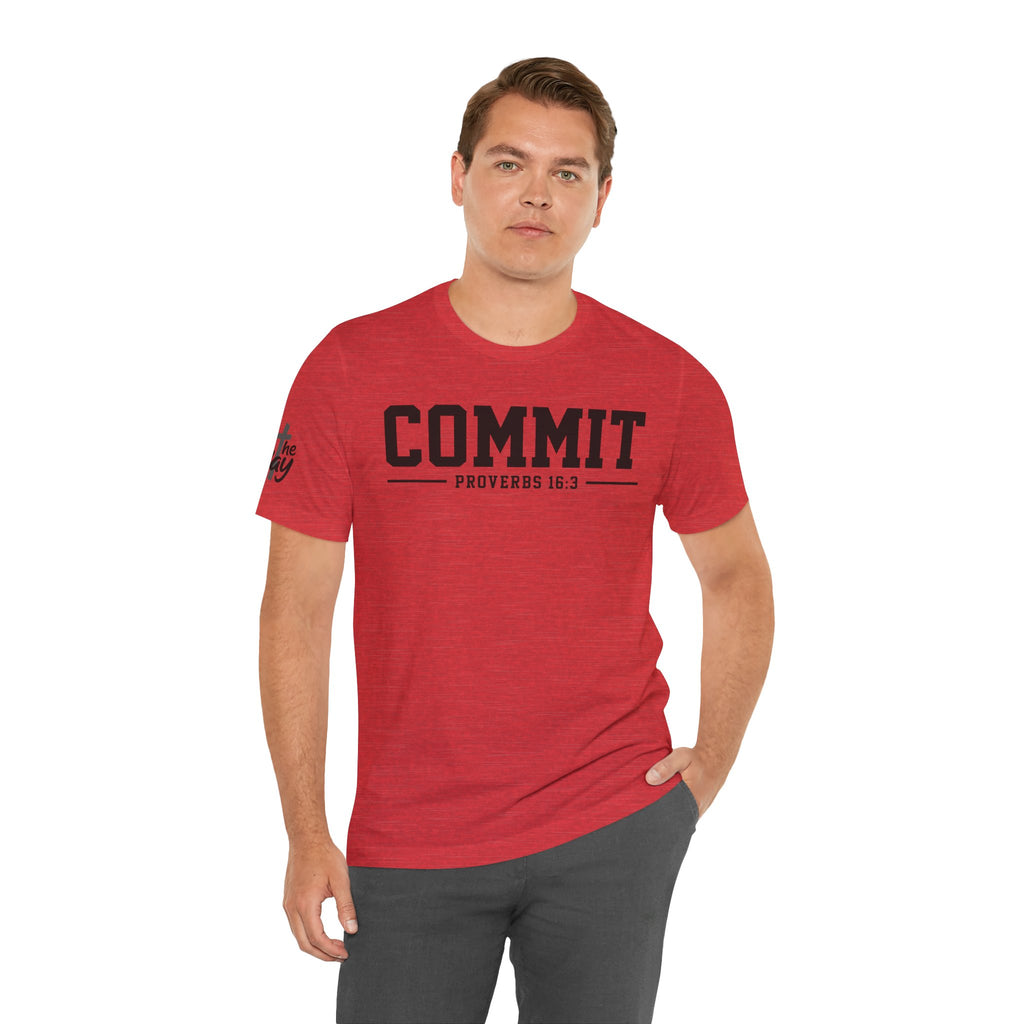Commit Proverbs 16:3 Tee — Christian Faith Inspirational T-Shirt (Bella+Canvas 3001)