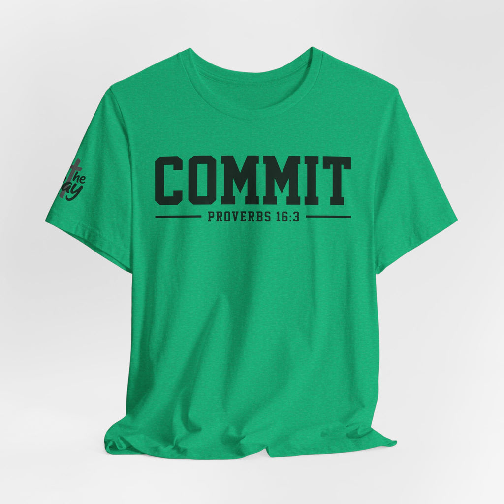 Commit Proverbs 16:3 Tee — Christian Faith Inspirational T-Shirt (Bella+Canvas 3001)