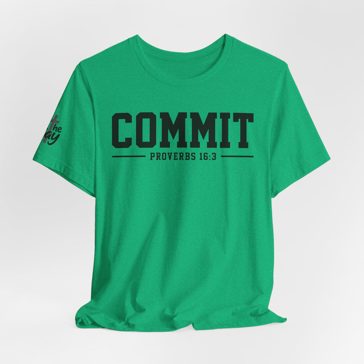 Commit Proverbs 16:3 Tee — Christian Faith Inspirational T-Shirt (Bella+Canvas 3001)