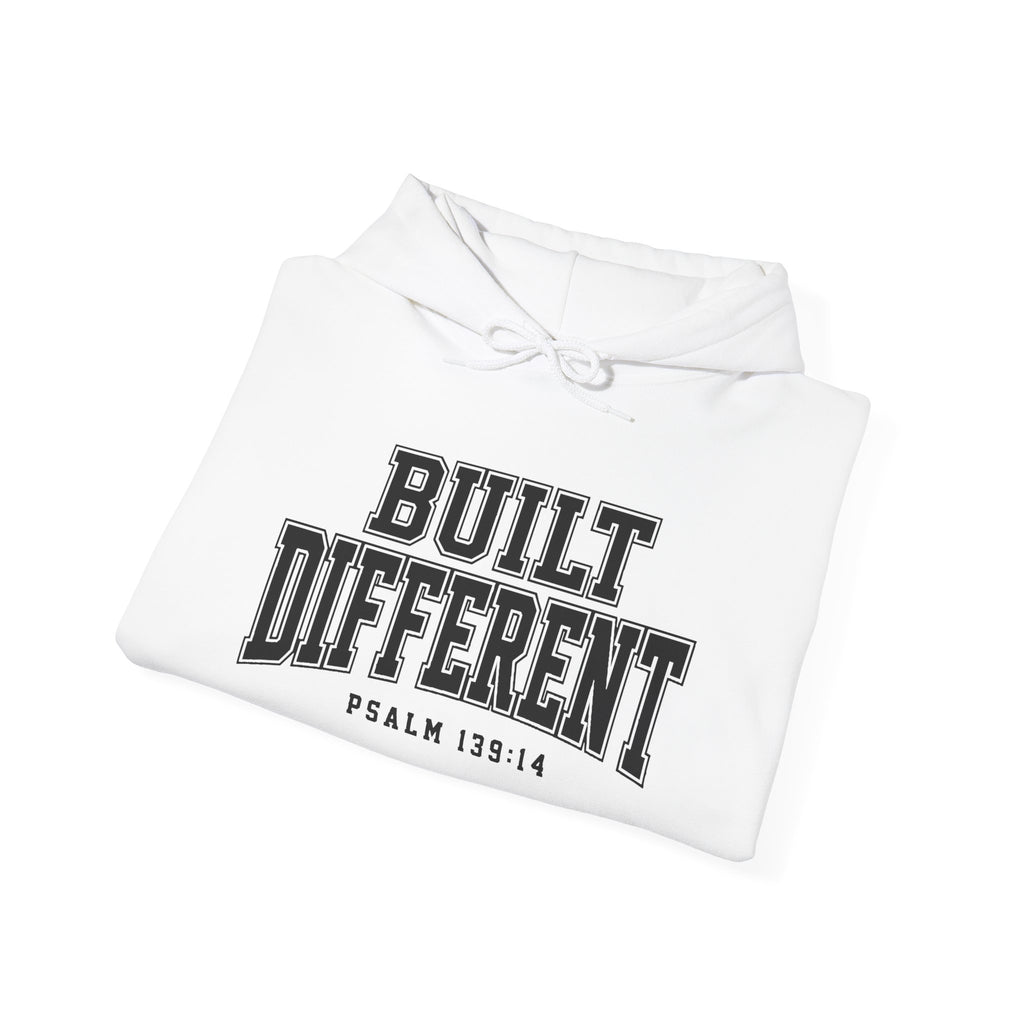 Hoodie — "Built Different" Psalm 139:14 Pullover