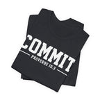 Commit Proverbs 16:3 Tee — Christian Faith Inspirational T-Shirt (Bella+Canvas 3001)