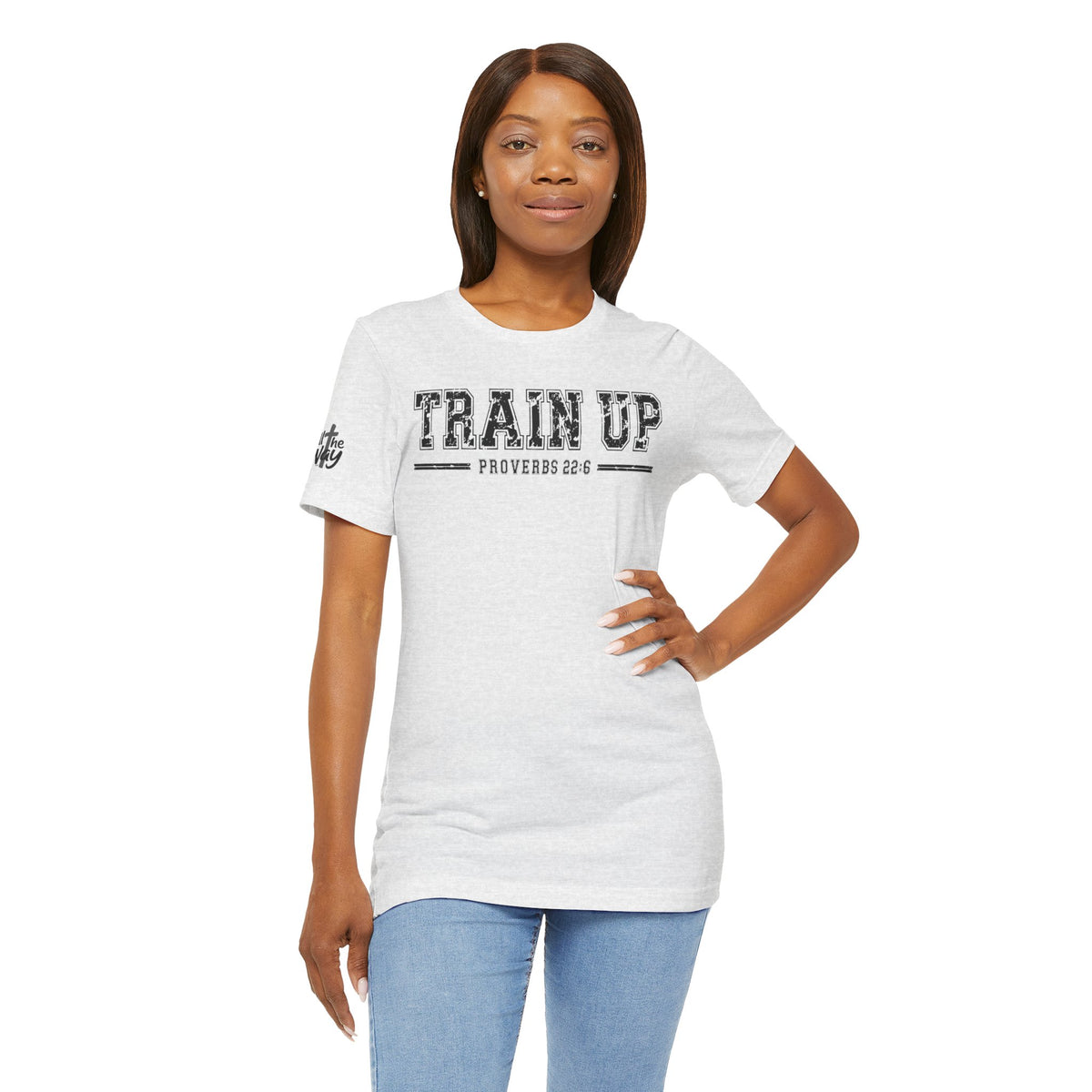 "Train Up" Proverbs 22:6 Tee — Christian Faith Inspirational T-Shirt (Bella+Canvas 3001)