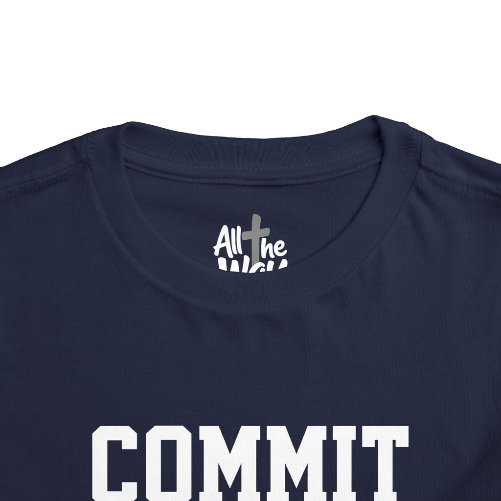 Toddler "Commit" Proverbs 16:3 Tee — Faith-Based Kids Shirt