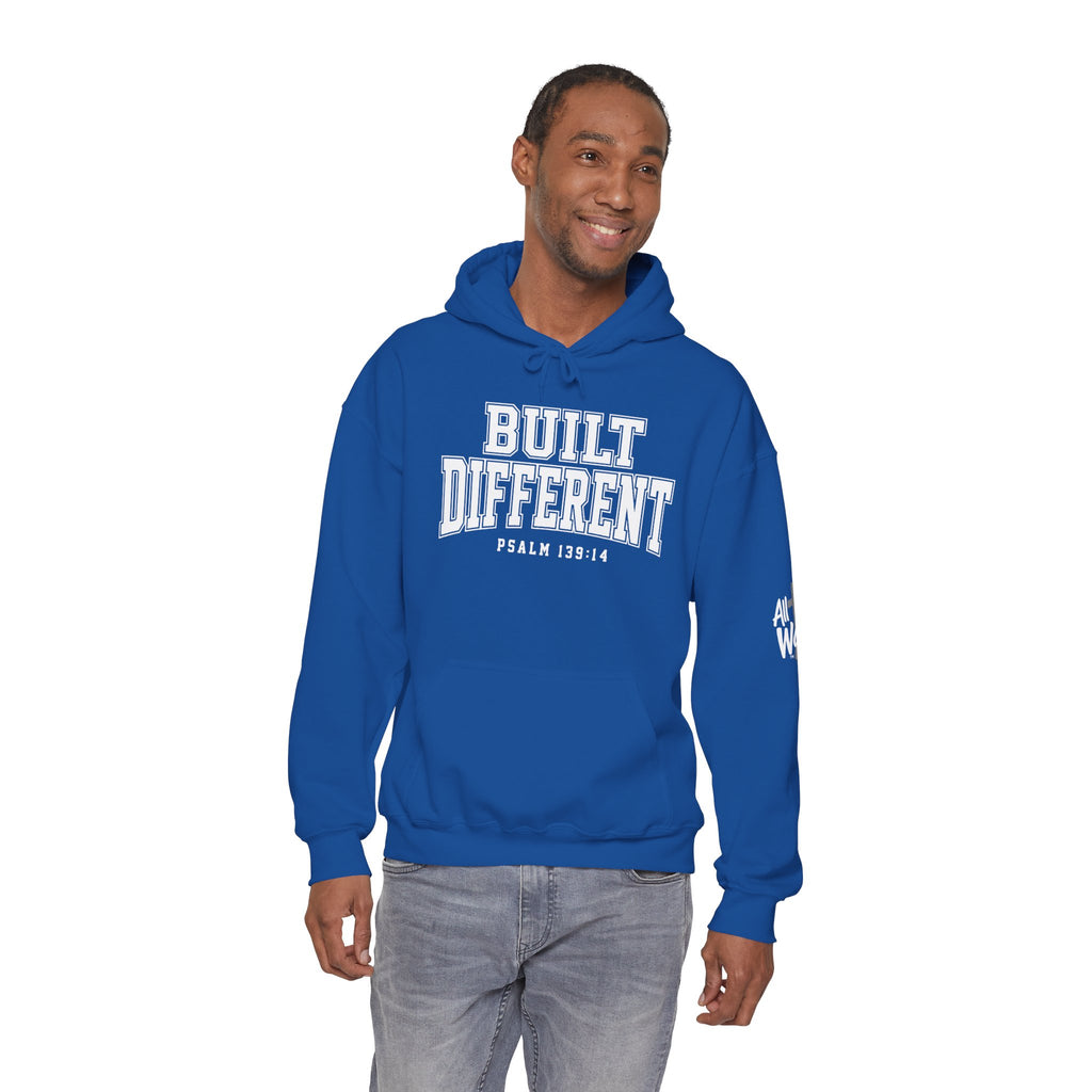 Hoodie — "Built Different" Psalm 139:14 Pullover