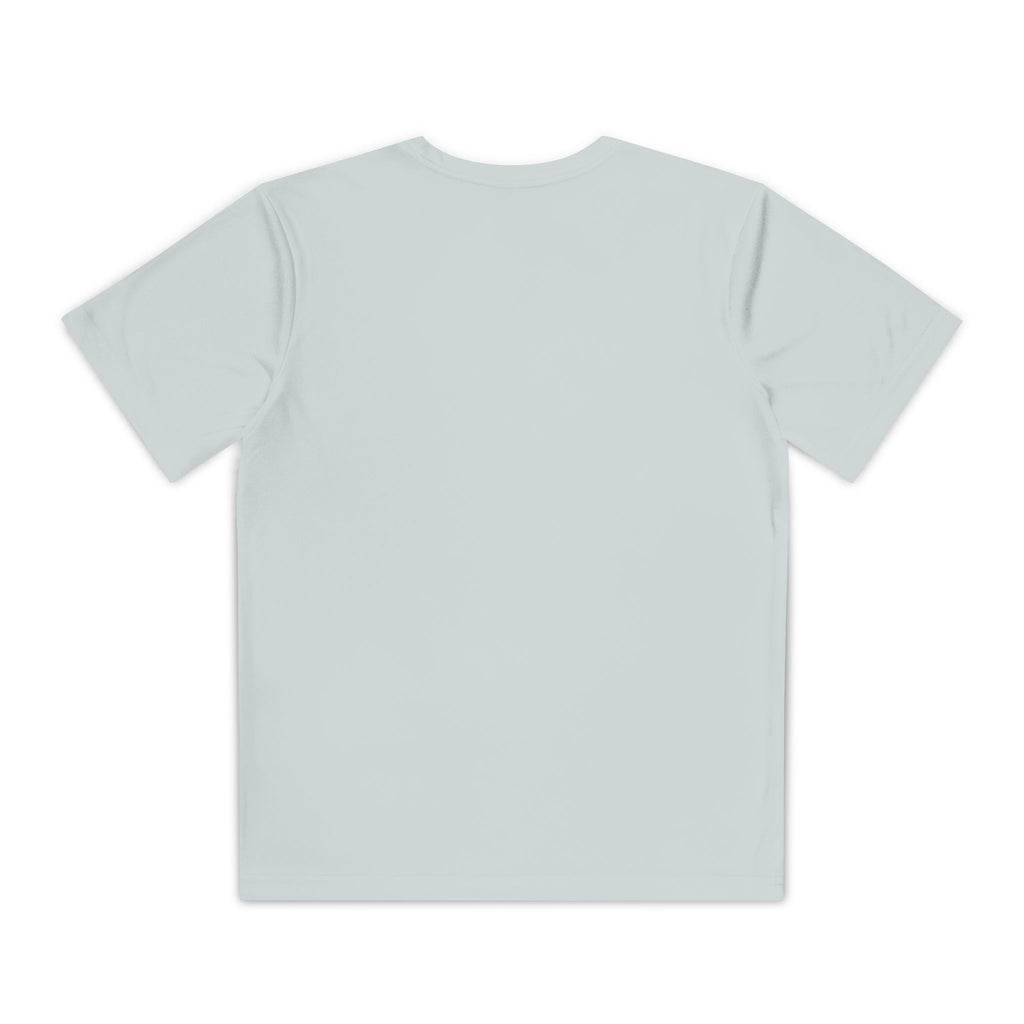 Youth "All the way" Matthew 10:38-39  Christian Motivational Shirt (Sport Tek) Black letters