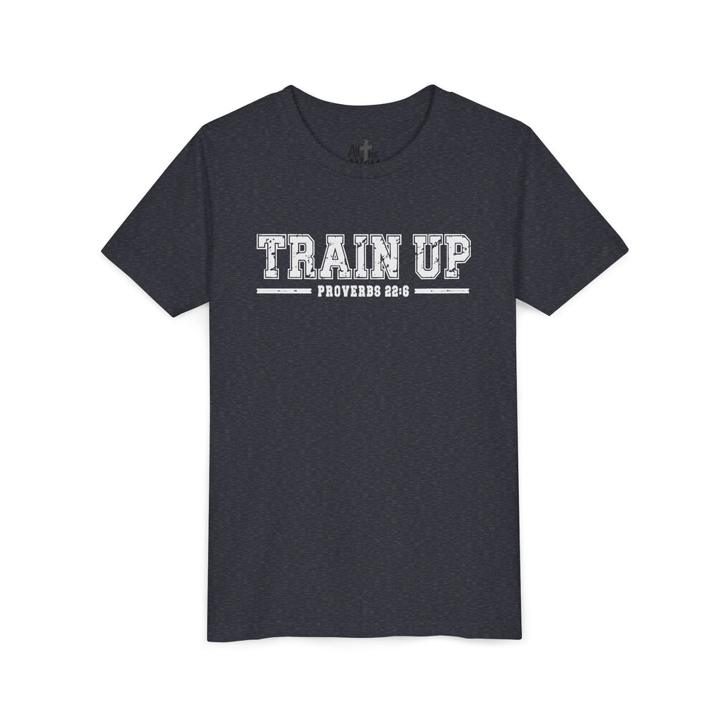 Youth Tee — "Train Up" Proverbs 22:6 Faith T‑Shirt (Bella Canva 3001Y)
