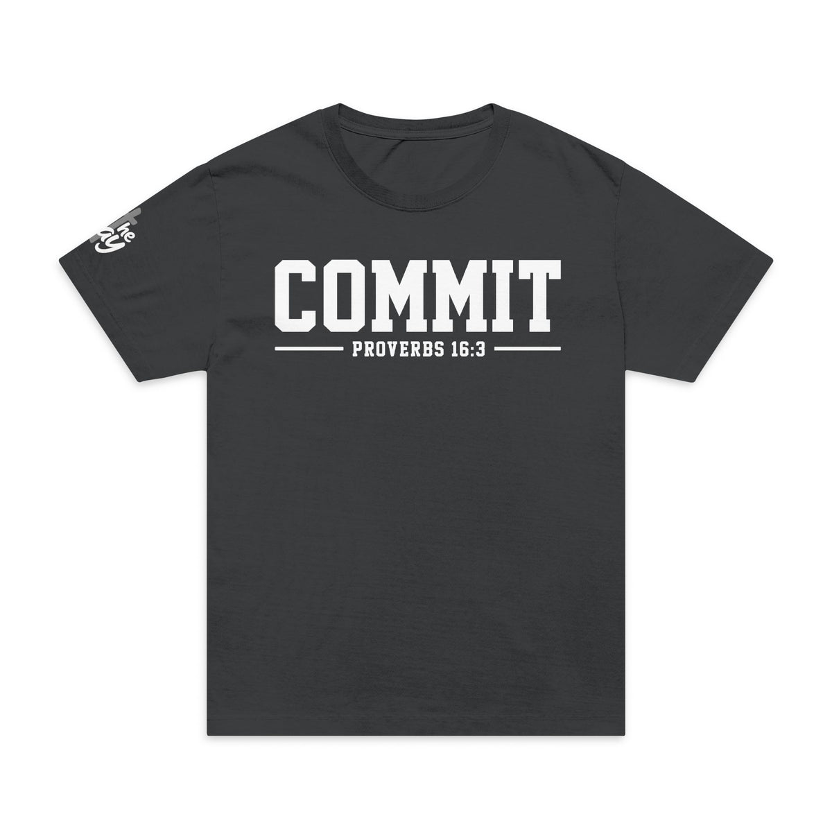 Oversized Commit Proverbs 16:3 T-Shirt — Inspirational Christian Graphic Tee(Bella 4810)