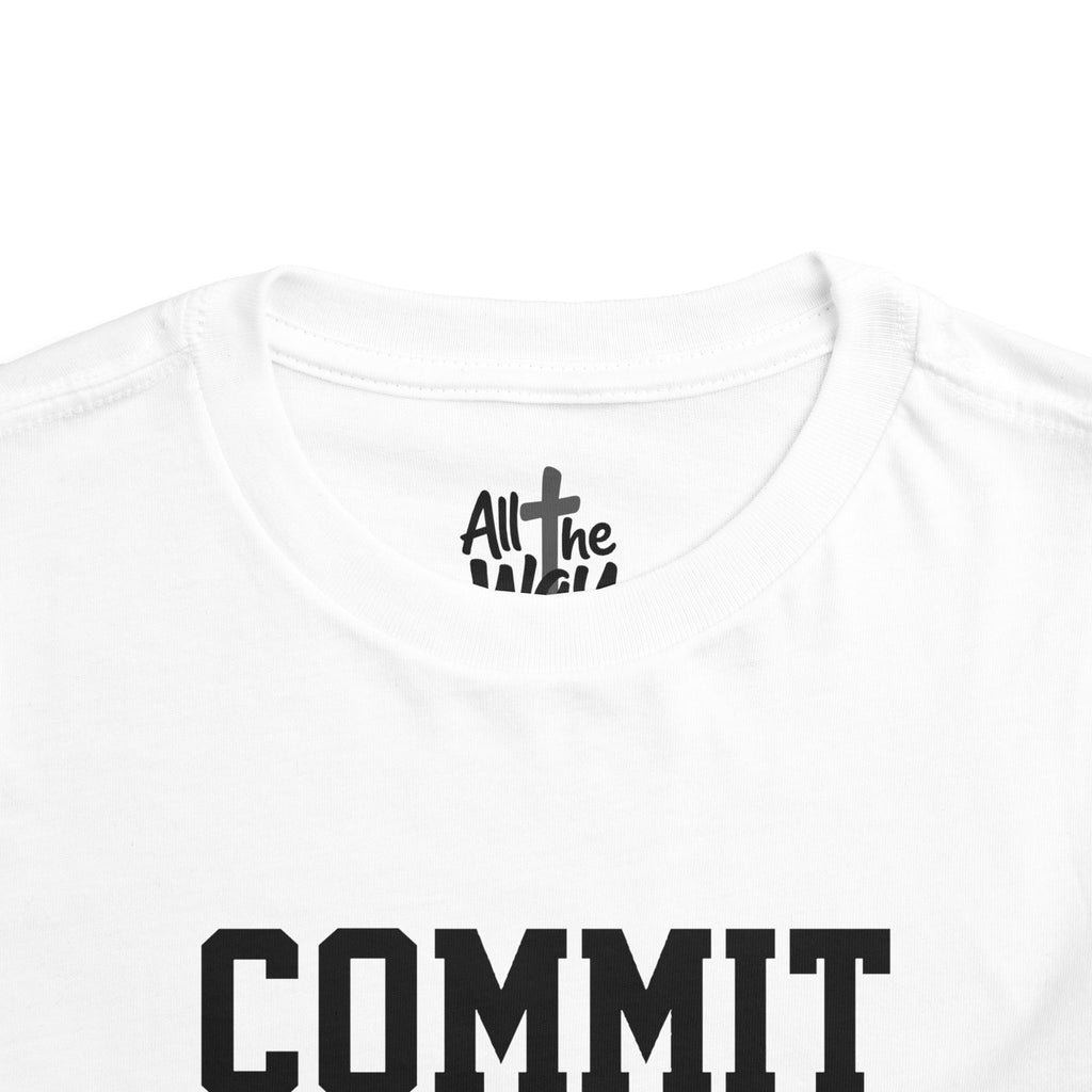 Toddler "Commit" Proverbs 16:3 Tee — Faith-Based Kids Shirt