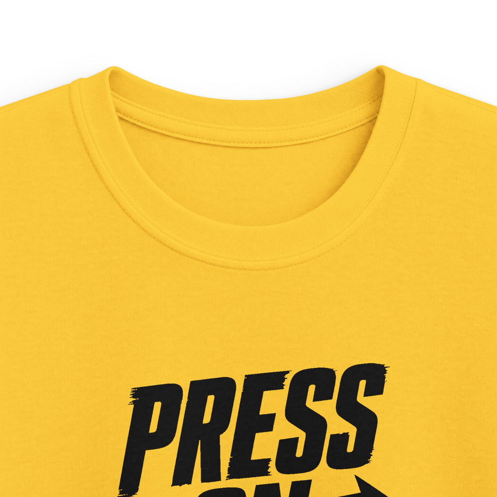 YOUTH "PRESS ON" Philippians 3:13–14 Tshirt (Gildan 64000y)