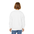 Youth Crewneck Sweatshirt — "All The Way" Inspirational Bible Verse (Matthew 10:38-39)