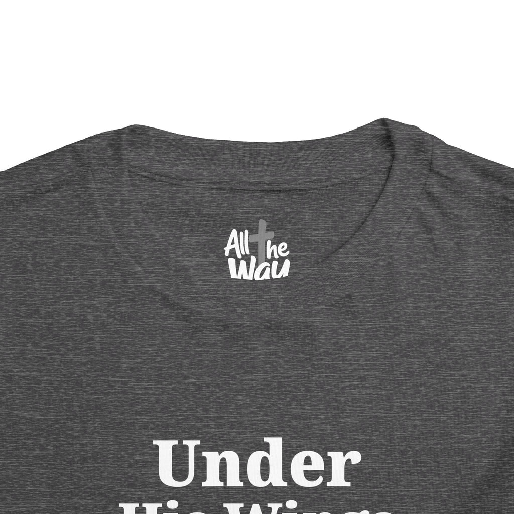 Toddler "Under His Wings" Psalm 91:4 Tee — Faith-Based Kids Shirt (Bella Canvas)