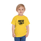 Toddler "PRESS ON" Philippians 3:13–14 Tee — Faith-Based Kids Shirt