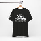 "Free Indeed" John 8:36 Christian Faith Tee (Bella+Canvas 3001)