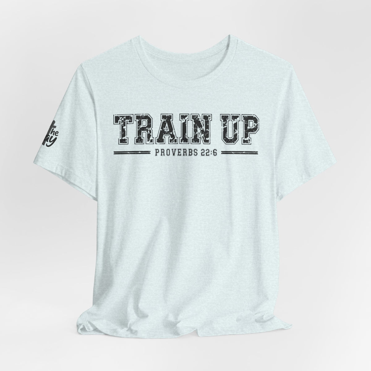 "Train Up" Proverbs 22:6 Tee — Christian Faith Inspirational T-Shirt (Bella+Canvas 3001)
