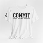 Commit Proverbs 16:3 Tee — Christian Faith Inspirational T-Shirt (Bella+Canvas 3001)