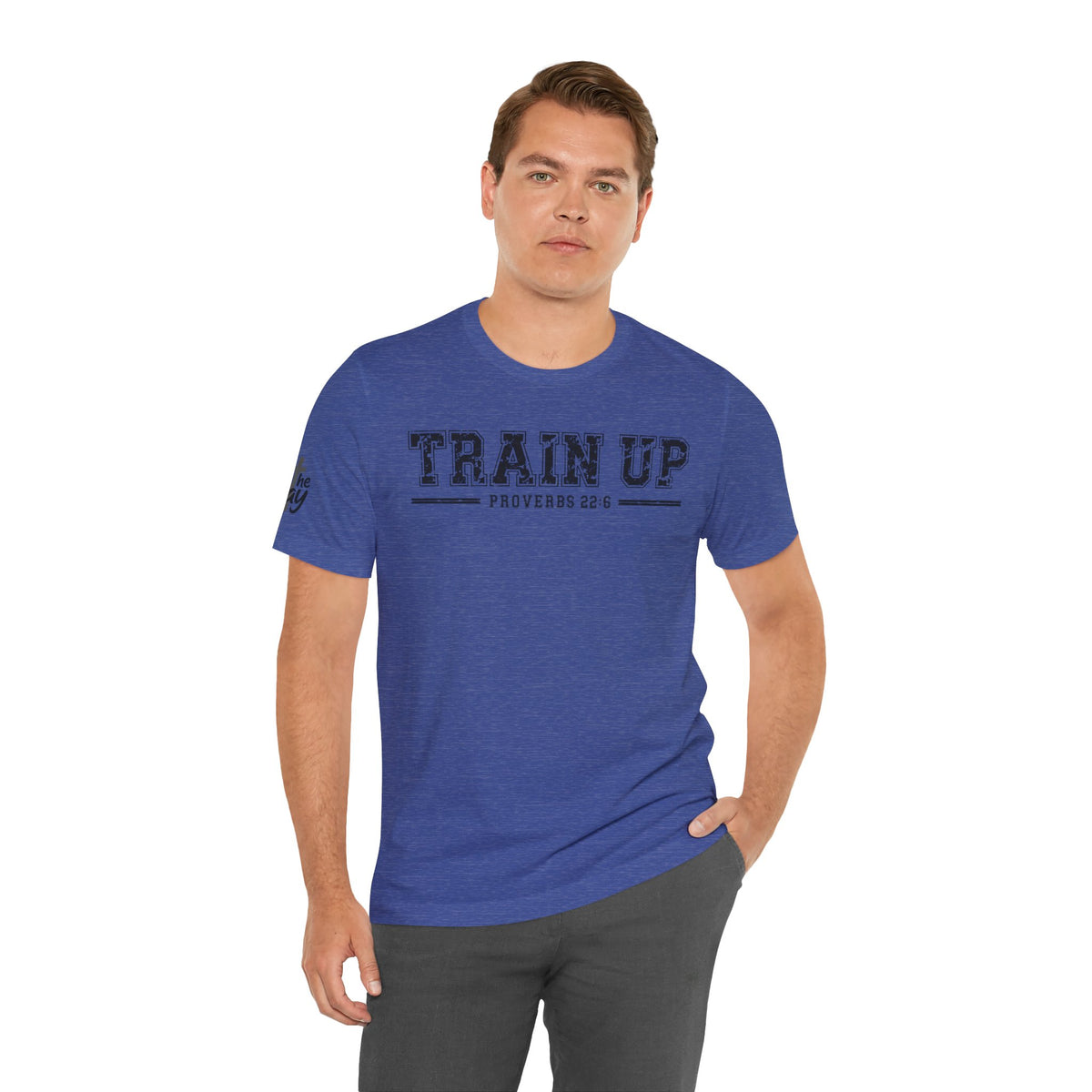 "Train Up" Proverbs 22:6 Tee — Christian Faith Inspirational T-Shirt (Bella+Canvas 3001)