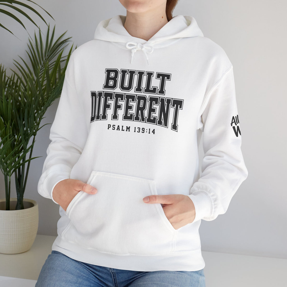 Hoodie — "Built Different" Psalm 139:14 Pullover