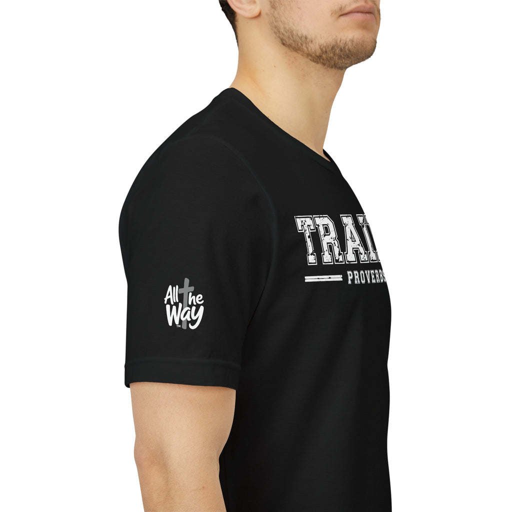 "Train Up" Proverbs 22:6 Tee — Christian Faith Inspirational T-Shirt (Bella+Canvas 3001)