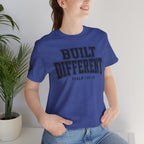 "Built Different" Psalm 139:14 Tee — Christian Faith Inspirational T-Shirt (Bella+Canvas 3001)