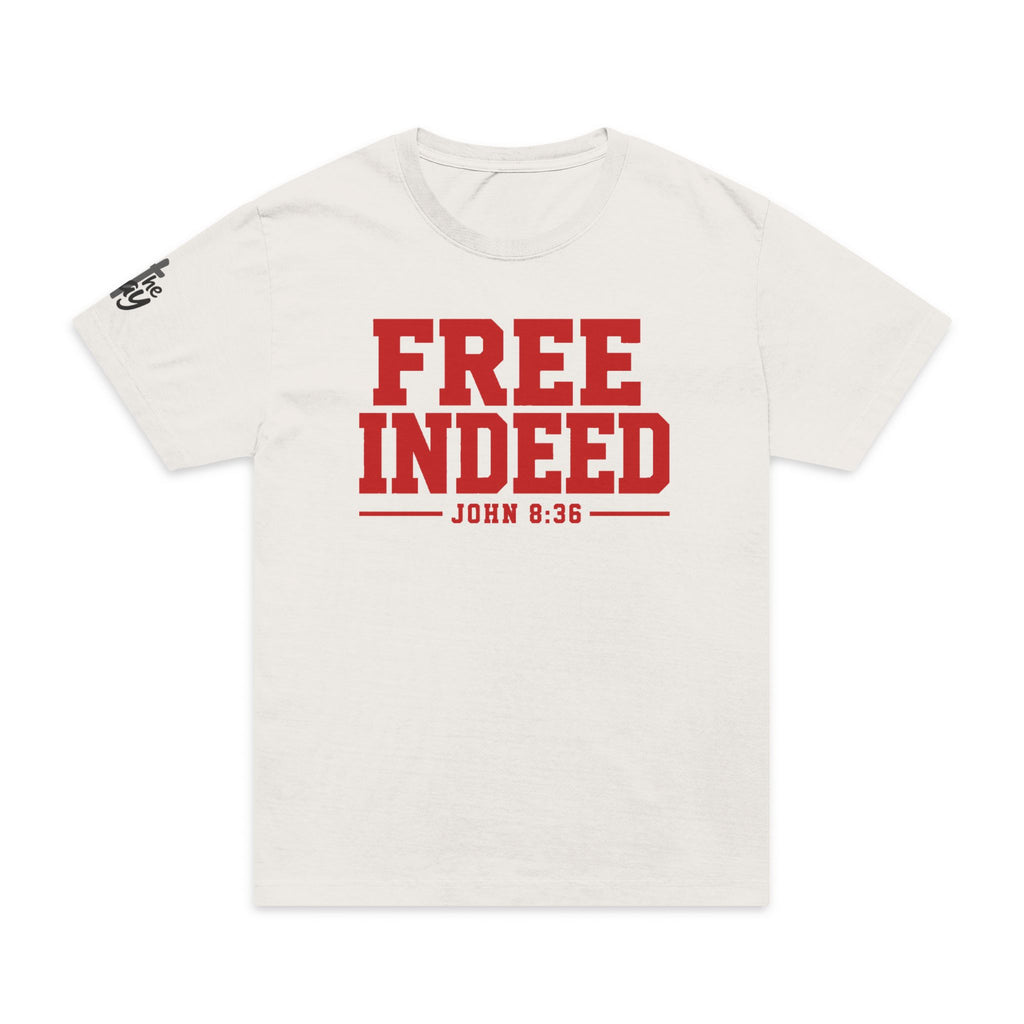 Oversized "Free Indeed" John 8:36 T-Shirt — Inspirational Christian  Tee (Bella+Canvas 4810)
