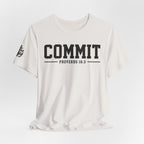 Commit Proverbs 16:3 Tee — Christian Faith Inspirational T-Shirt (Bella+Canvas 3001)