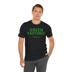 "Green Pastures" Psalm 23:2 Tee — Christian Faith Inspirational T-Shirt (Bella+Canvas 3001)