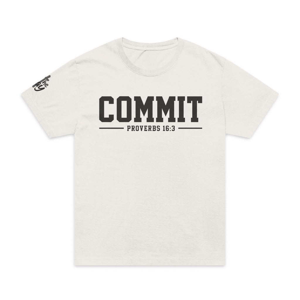 Oversized Commit Proverbs 16:3 T-Shirt — Inspirational Christian Graphic Tee(Bella 4810)