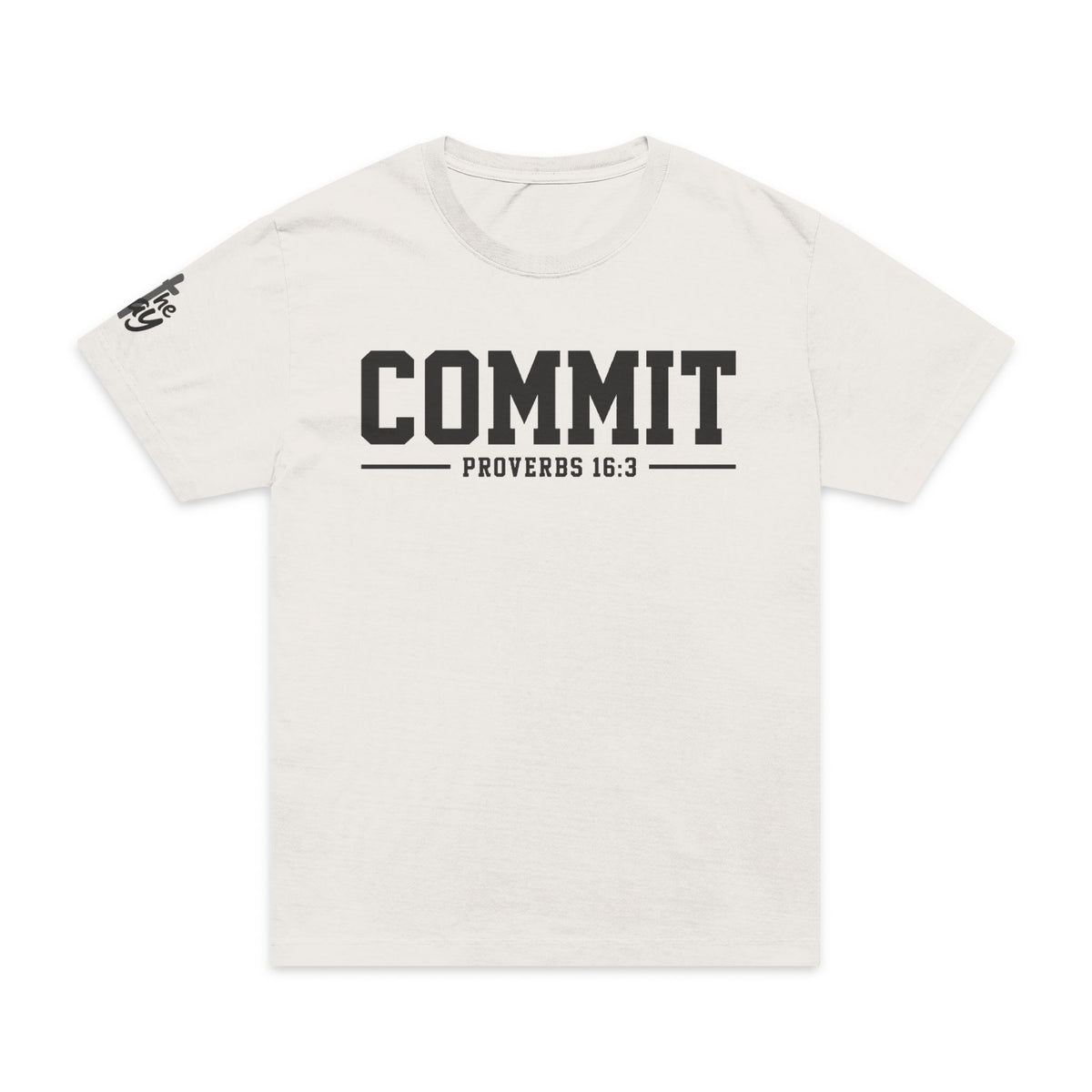 Oversized Commit Proverbs 16:3 T-Shirt — Inspirational Christian Graphic Tee(Bella 4810)