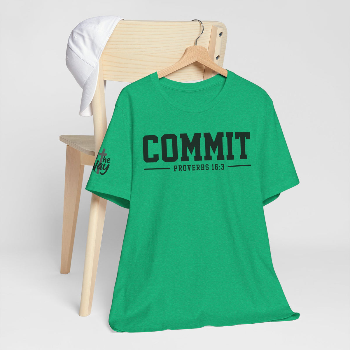 Commit Proverbs 16:3 Tee — Christian Faith Inspirational T-Shirt (Bella+Canvas 3001)