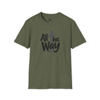 All The Way Cross logo T‑Shirt — Faith-Inspired Christian Graphic Tee (Gildan 64000)