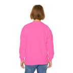 Youth Crewneck Sweatshirt — "All The Way" Inspirational Bible Verse (Matthew 10:38-39)
