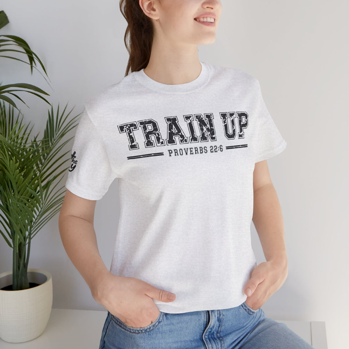 "Train Up" Proverbs 22:6 Tee — Christian Faith Inspirational T-Shirt (Bella+Canvas 3001)