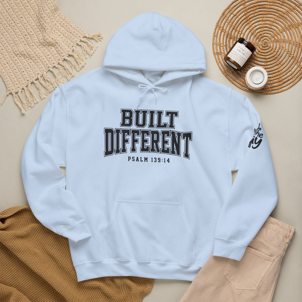 Hoodie — "Built Different" Psalm 139:14 Pullover