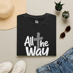 All The Way Cross logo T‑Shirt — Faith-Inspired Christian Graphic Tee (Gildan 64000)