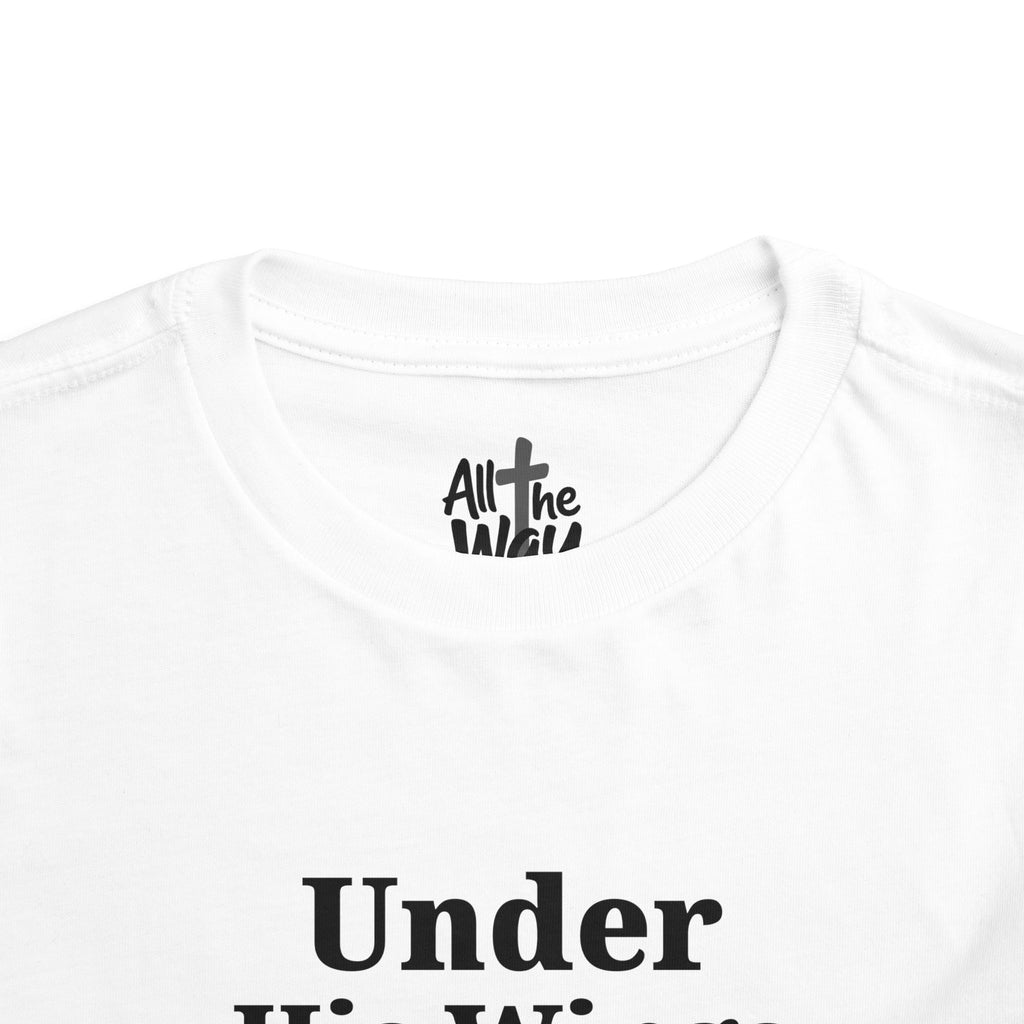 Toddler "Under His Wings" Psalm 91:4 Tee — Faith-Based Kids Shirt (Bella Canvas)