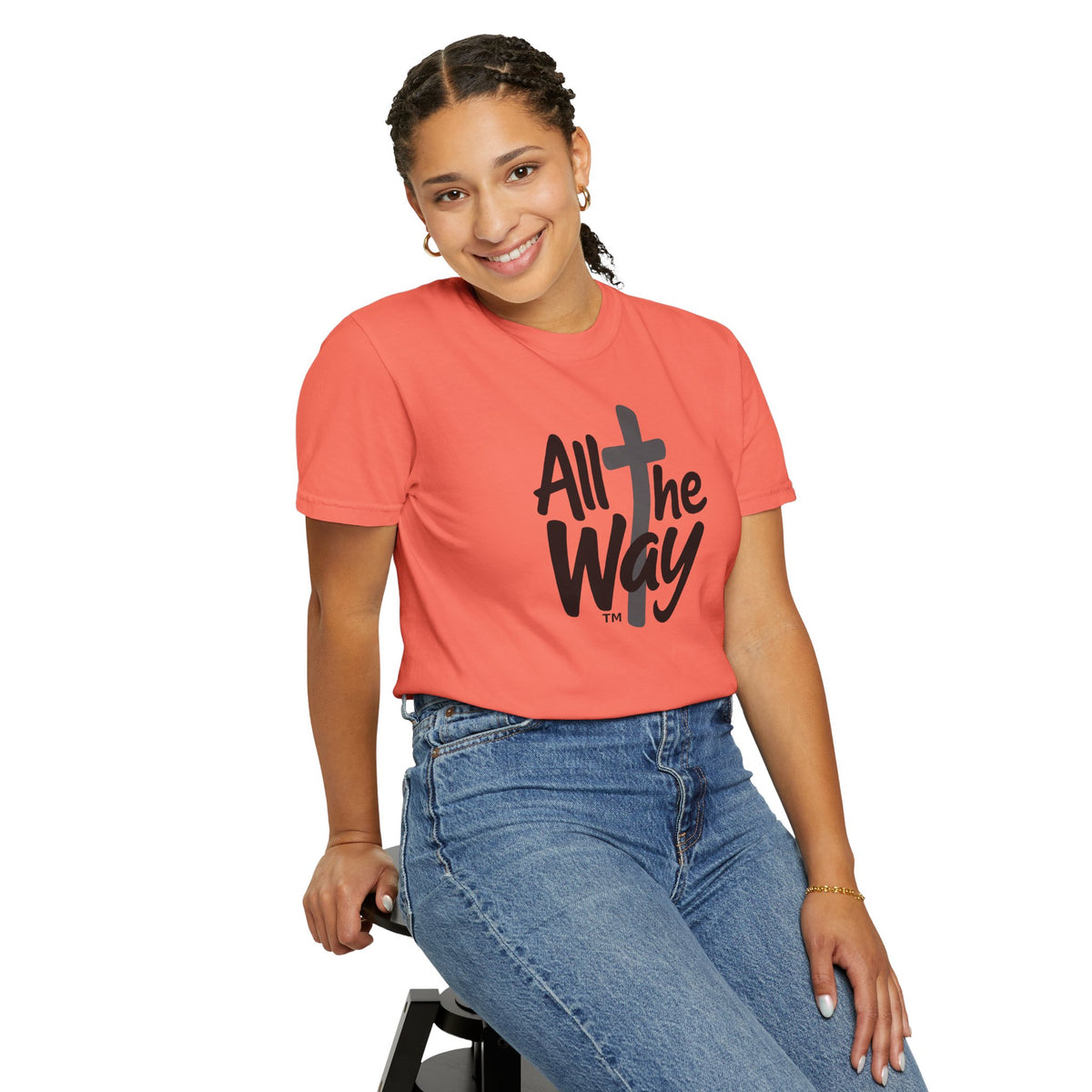 All The Way logo T-Shirt — Casual bright colored Graphic Tee (Comfort Colors)