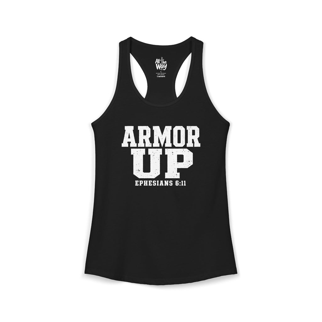 Women's Ideal Racerback Tank "Armor Up" Ephesians 6:11