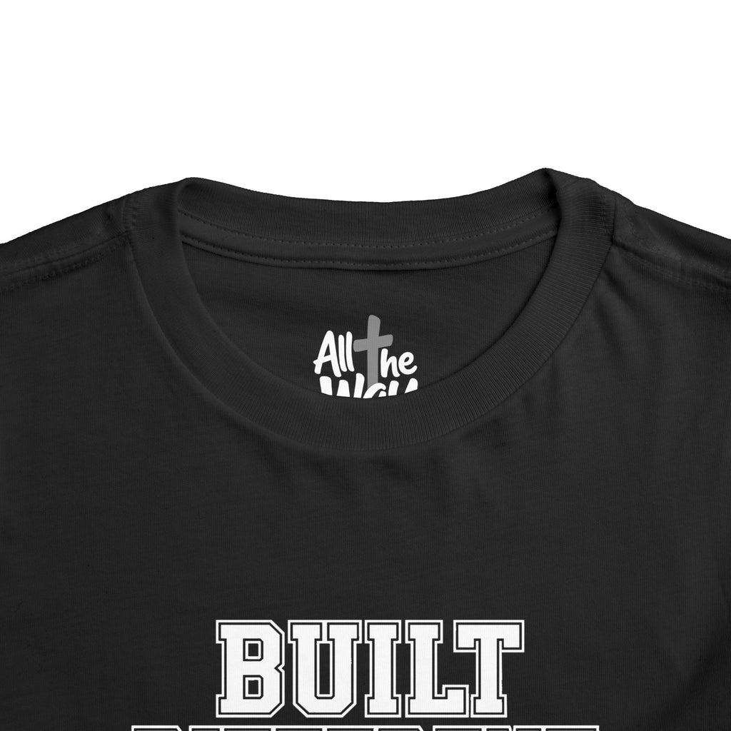 Toddler "Built Different"  Psalm 139:14 Tee — Faith-Based Kids Shirt