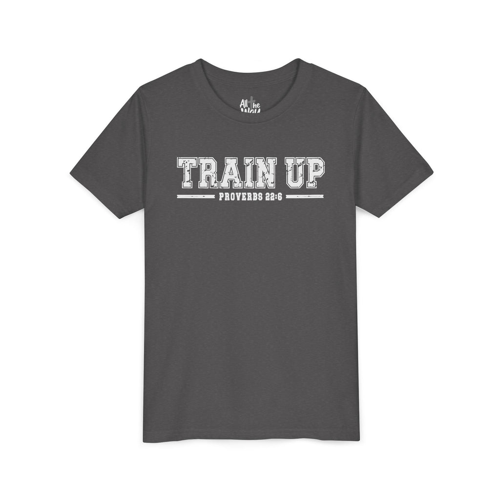 Youth Tee — "Train Up" Proverbs 22:6 Faith T‑Shirt (Bella Canva 3001Y)
