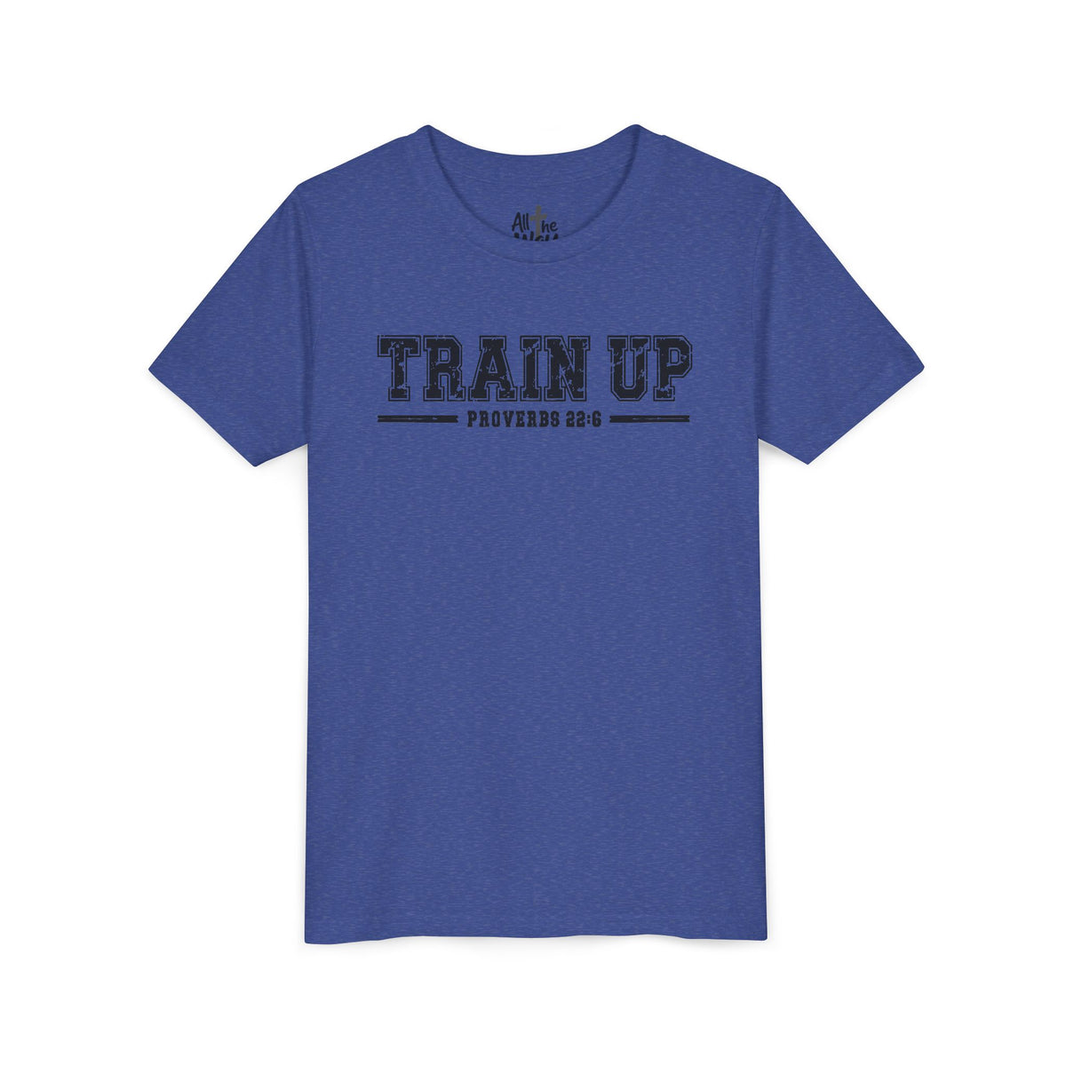Youth Tee — "Train Up" Proverbs 22:6 Faith T‑Shirt (Bella Canva 3001Y)