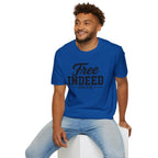 "Free Indeed" John 8:36 T-Shirt — Christian Faith Tee (Gildan 64000)